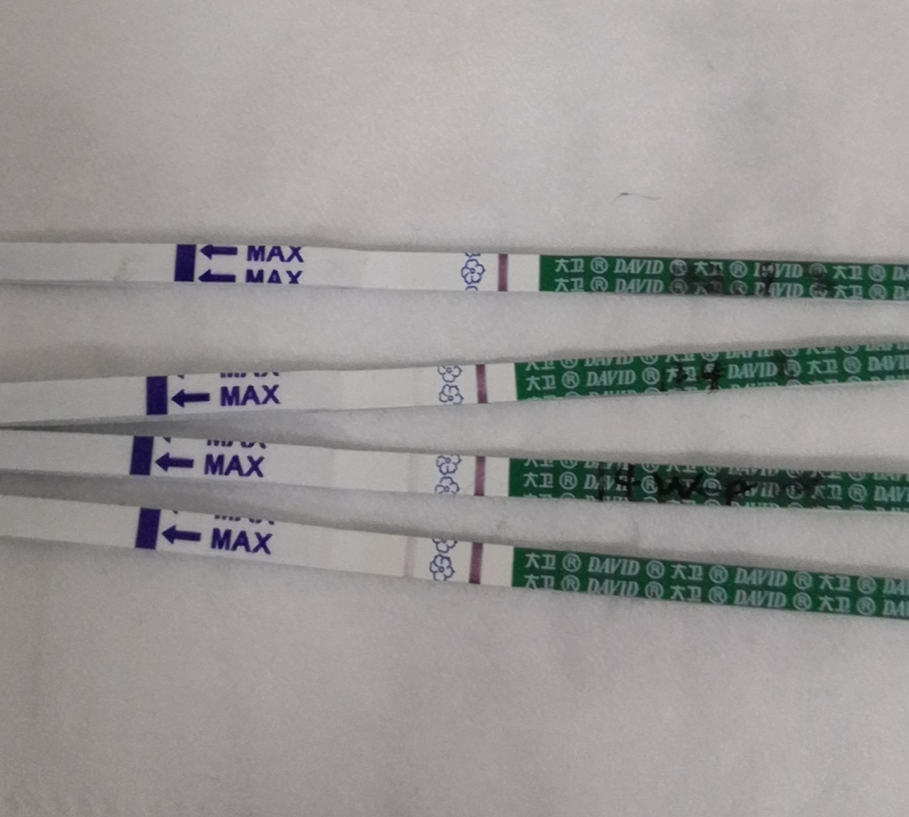 移植完的第三天我自己就开车去上班，还好单位不忙，到了单位就在宿舍躺着，第三到第五天是胚胎着床期，这期间一定要卧床休息。

这几天都有针扎的感觉，不强烈，几下就没了，第五天下午有两下感觉特别的明显，晚上睡前我测了个试纸，竟然有个特别特别特别浅的灰印，当时把我激动坏了，生怕看错了，拿着手电照了又照，确实有印，高兴的我凌晨三点都没睡着。

第六天晚上朋友过生日，在吃饭前我测了个试纸就走了，吃完饭回到家印子就比昨天明显了，然后第七天第八天。。。。就各种测，哈哈哈。
 

